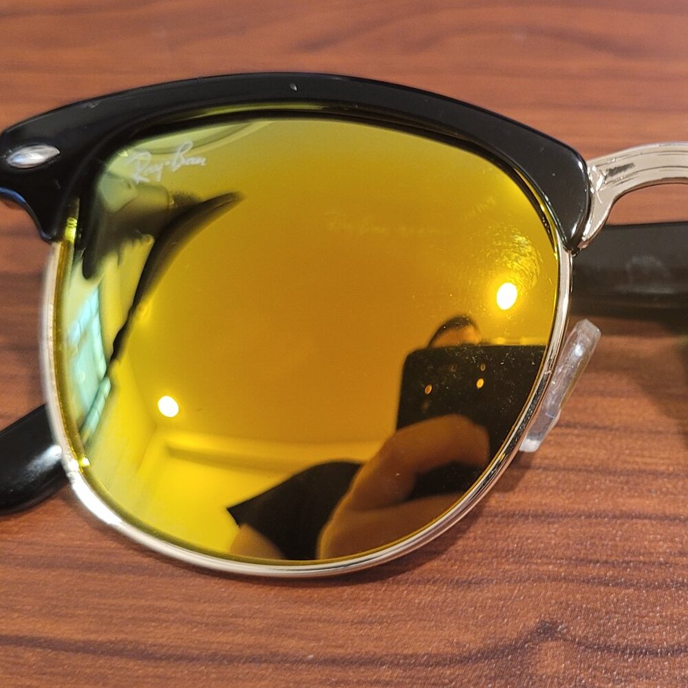 Ray Ban Sunglasses (Blue, Green, And Gold)